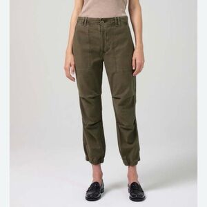 Citizens of Humanity Button Fly Casual Olive Green Pants size 31‎